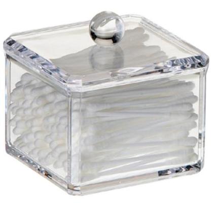 High Quality Acrylic Cotton Swab Boxes With Fashion Shape