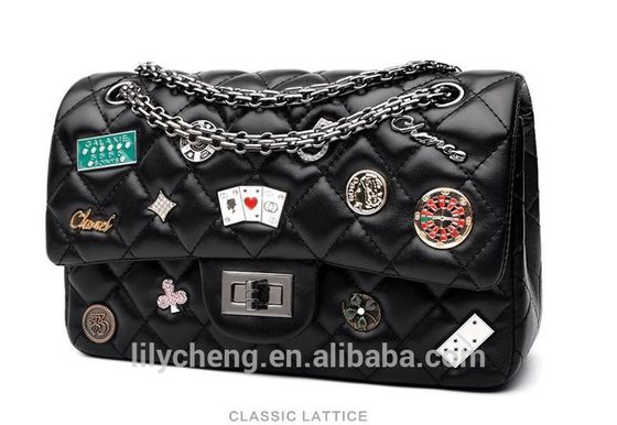 wholesale fashion Pu leather women handbag pu bag chain bag, crossbody bag ,Factory price Shenzhen Lily Cheng