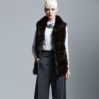 wholesale fashion high quality custom faux fur coat