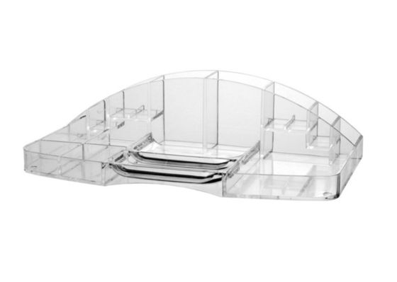 Acrylic Clear Cosmetic Organizer , Table Business Card Holder