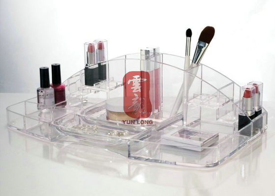 Acrylic Clear Cosmetic Organizer , Table Business Card Holder