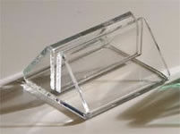 Triangle Shape Base Acrylic Holder Display Stand For Menu Card