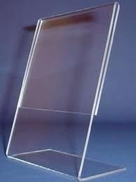 3mm Clear Restaurant Acrylic Menu Holder Print PMMA L-shape A3 / A4