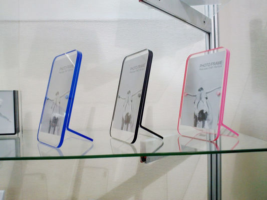 Transparent 2 Sided Acrylic Picture Frame For Home / Office , Screen Print