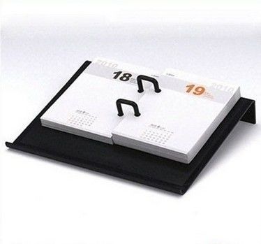 Book Type 5mm Black Acrylic Calendar Holder Display Stand