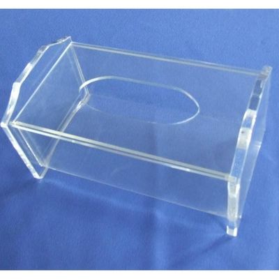 Clear Rectangular Acrylic Tissue Paper Box With Sliding Lid