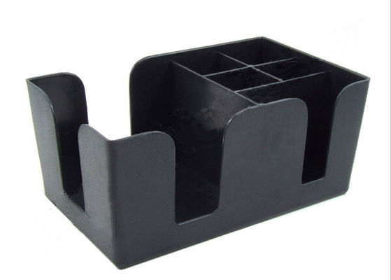 Solid Black Acrylic Tissue Box , Acrylic Dining Table Display Holder