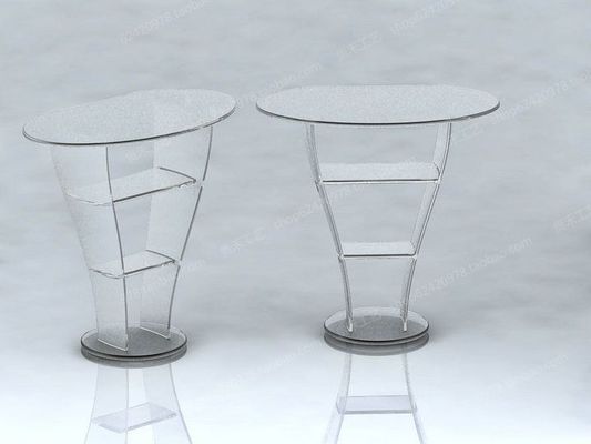 Frosted Clear Acrylic Lectern Stand for Acrylic Jewelry Display Case