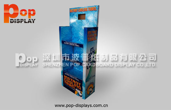 Recyclable LCD Cardboard Display Stands With Cartoon Frame For Market Promotion