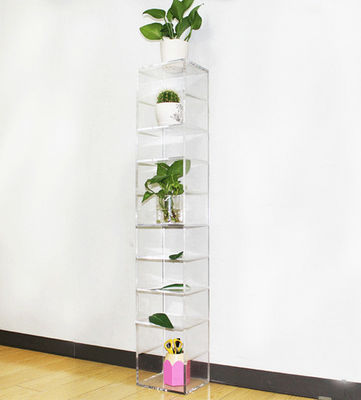 Home Decorative Clear Free Standing Flower Acrylic Display Stands 120*2200*200mm