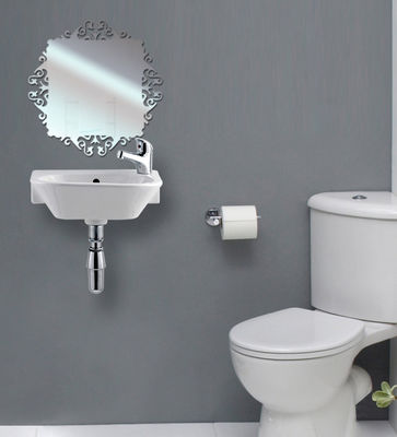 Environmental Acrylic Bathroom Mirror Sticker OEM For Interior , Wall Decoration Cuting To Size Shape