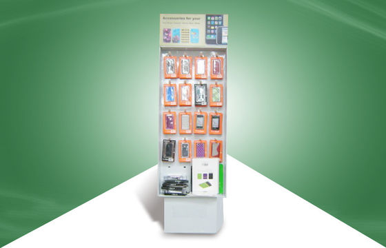 Shop Cardboard Product Floor Display Stands With Hook For Ipone / Ipad
