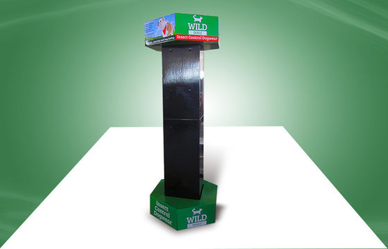 Eco-friendly Six Side Show Cardboard Floor Display Stands For Pet-wear Products