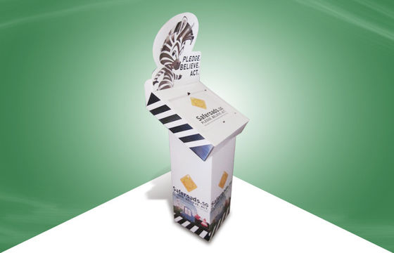 Retail Unique Paper Cardboard Free Standing Display Units with CMKY Offset Printing