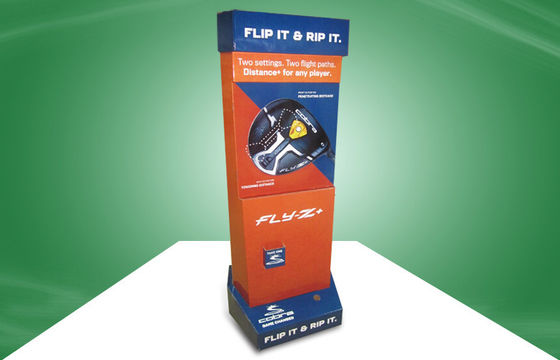 Lanimation Golf Pole Corrugated Cardboard Display Stands With Eye - catching Design