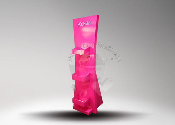 Matt Lamination 3 Tier Advertising Cosmetic Display Stands for Supermarket
