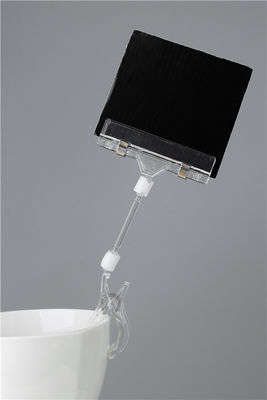 Clear Picture Display Clip Sign Holders , Retail Advertising Sign Holder Clip