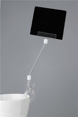 POP Clip Sign Holder PS / PC , Supermarket Display Plastic Shelf Clip