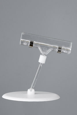 Table TOP Pop Sign , POS Display Stands Clip Holder With Round Base