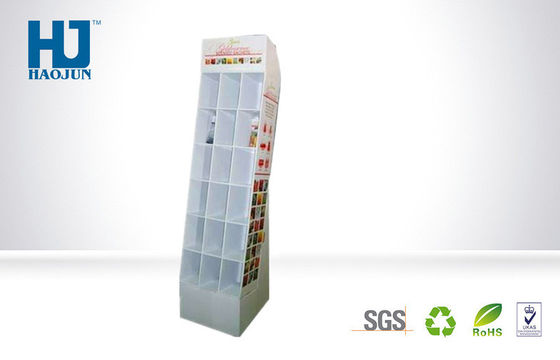 Fashion Foldable Exhibition Cardboard Magazine Display Rack CMYK color