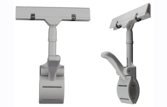 Plastic Retail Sign Holders , White Promotional Thumb Clips 3 5/8"*6 3/4"