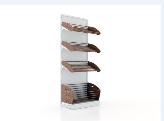 Customized Wood MDF Display Stands / Adjustment Display Shelf For Food Display