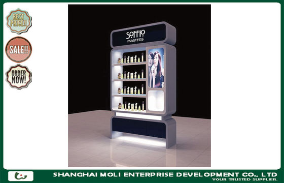 Custom high end retail MDF cosmetic rack display stand , perfume display racks