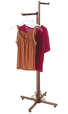Adjustable Clothing Display Racks with 2 Straight Arms for Store Fixture