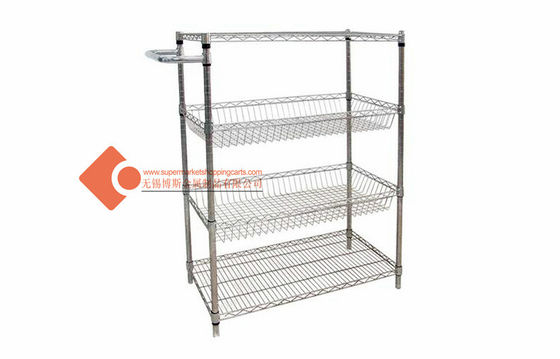 Galvanized Garage Wire Shelving Systems Heavy Duty Display Racks
