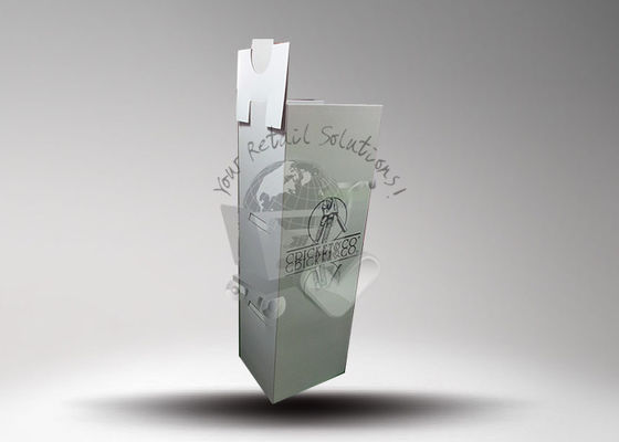 Advertising Grey Paper Corrugated Cardboard Stands Display With Lossy Lamination