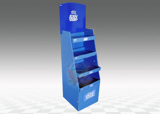 Free Standing Cardboard Display Stand 4 - layer With Top Header