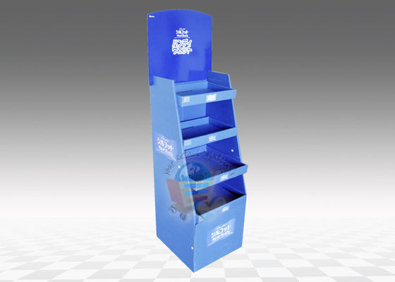Free Standing Cardboard Display Stand 4 - layer With Top Header