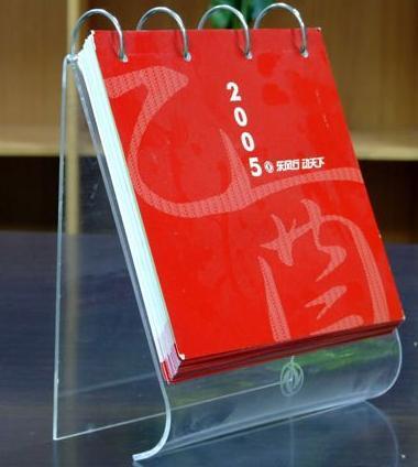 High Quality Desktop Acrylic Calendar Holder With Fashion Shape