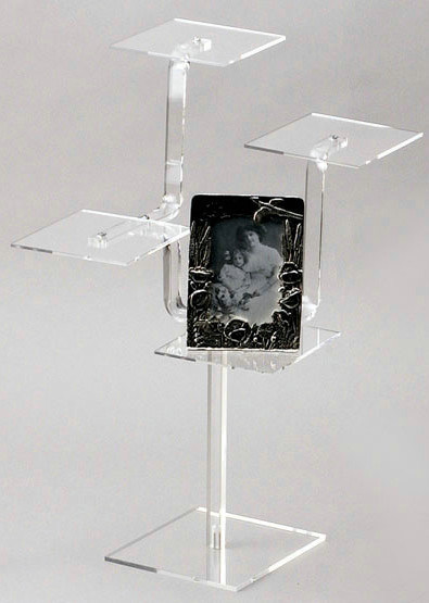 Custom Sturdy 4 Shelf Clear Acrylic Display Stands For Magazine