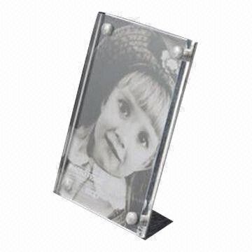 Transparent desktop acrylic photo frame