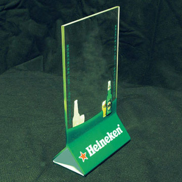 Vertical 2mm Acrylic Menu Holder With Silk-screen Print Logo