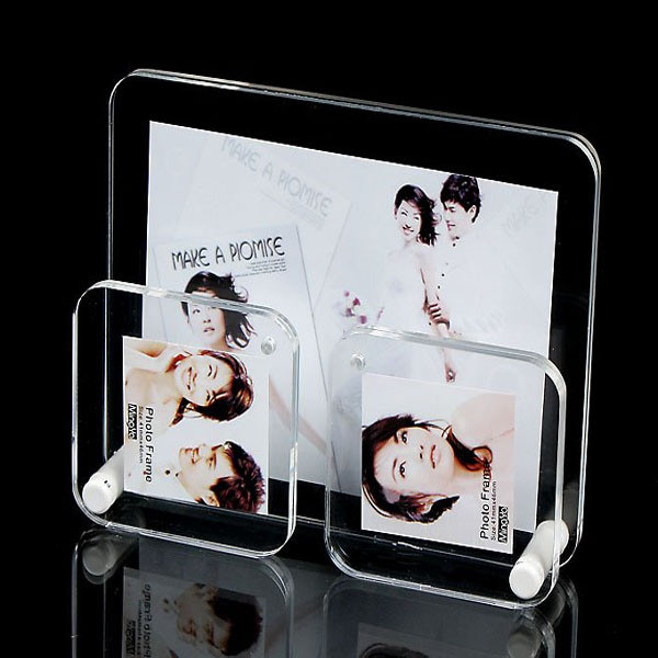 Office Clear plastic photo frames Lightweight with 3 picture holders