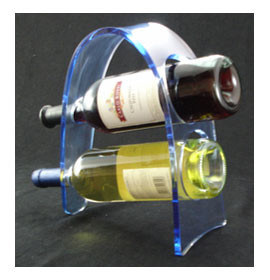 Transparent Acrylic Wine Bottle Display Rack , Plexiglass Bottle Holder