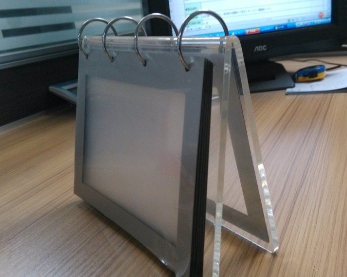 Acrylic Desktop calendar stand / Clear Desktop Picture Holder