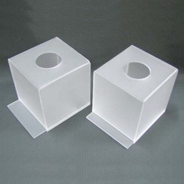 Custom Square Acrylic Tissue Box , Plastic Napkin Holder