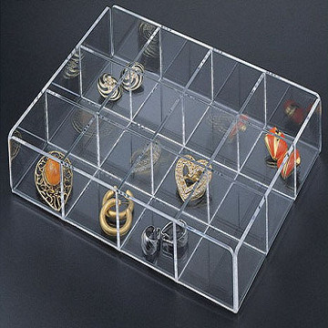 2 / 3mm Acrylic Jewelry Display Case Box With Laser Engraving Logo