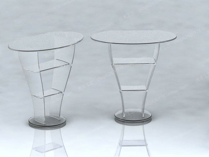 Frosted Clear Acrylic Lectern Stand for Acrylic Jewelry Display Case