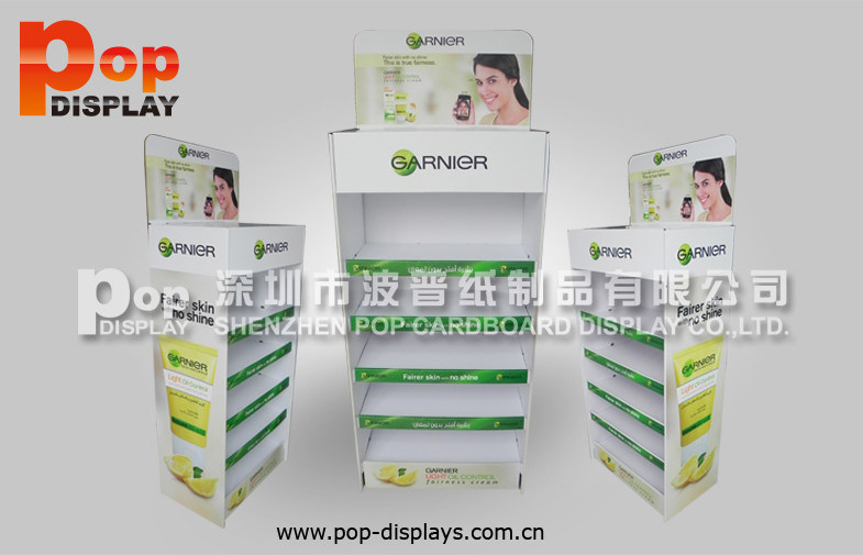 5 layers Skin Care Commercial Cosmetic Display Stands , Shelf Display Cosmetics