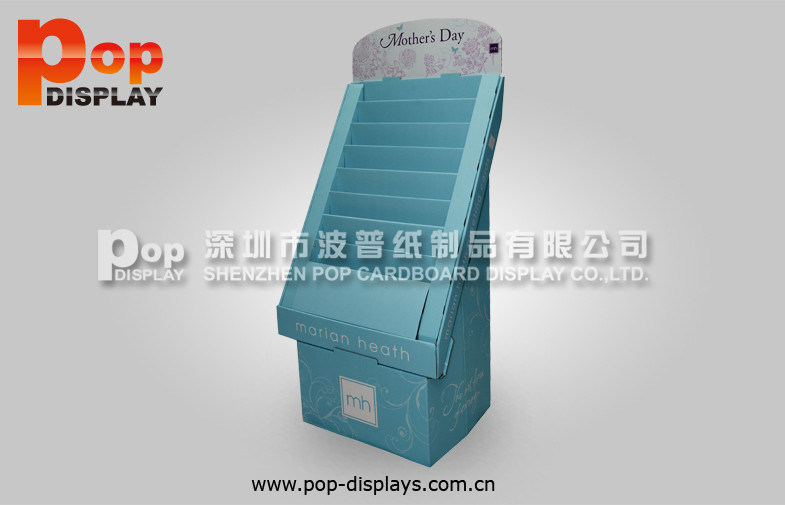 Blue Customized Facial Mask Pretty Cosmetic Display Stands With Practical Structure