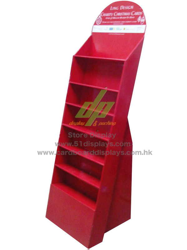 Custom Power wing Cardboard Floor Displays standing units for magazine