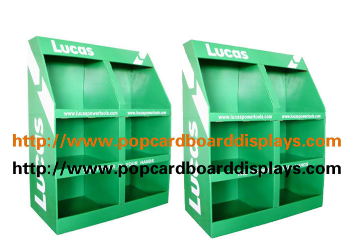 Unique Green Cosmetic Display Stand , Eco Friendly Cardboard Floor Displays