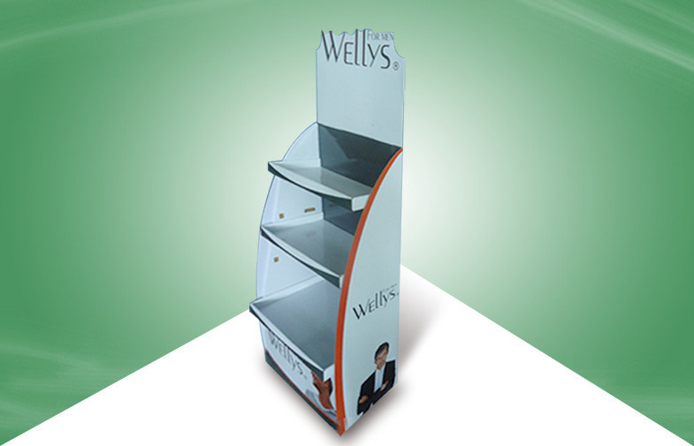Adjustable Shelf POP Cardboard Display Cardboard Display Stand for Beauty Care Products