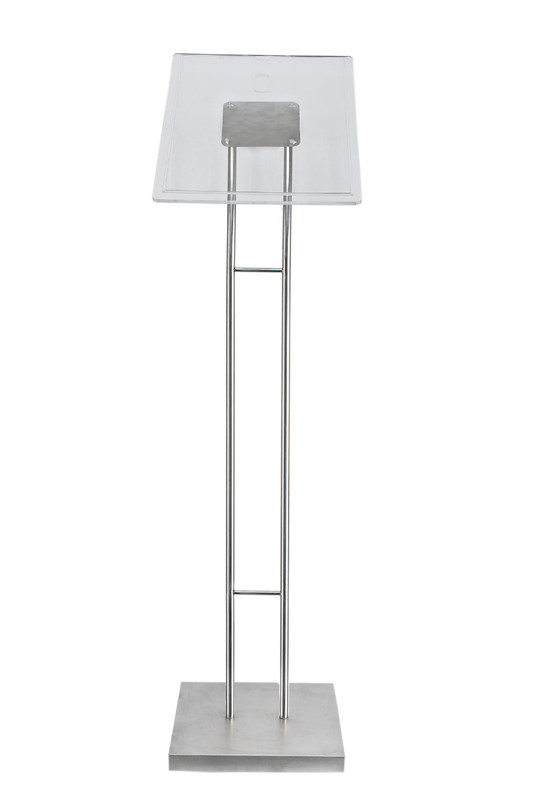 Tabletop Clear POS Sign Holder , Pop Poster Stand Holders With Two Hooks
