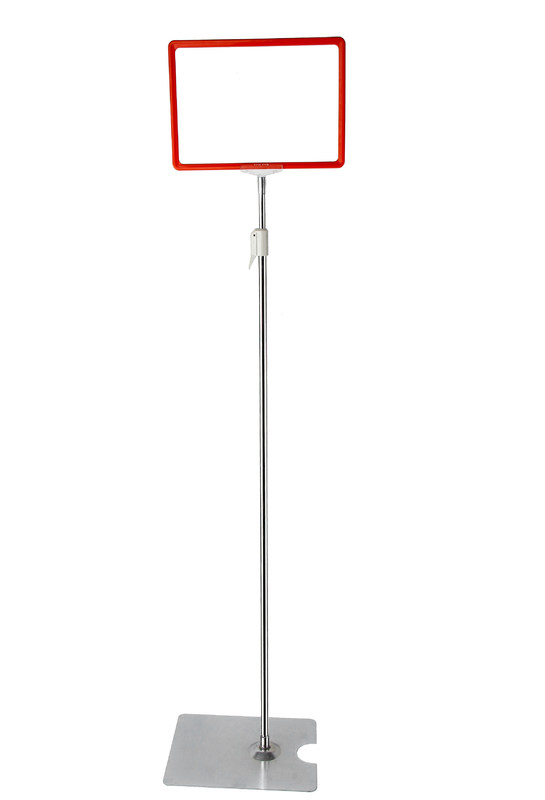 Custom Chrome-faced POS Sign Holder , POP Poster Display For Promotion Card