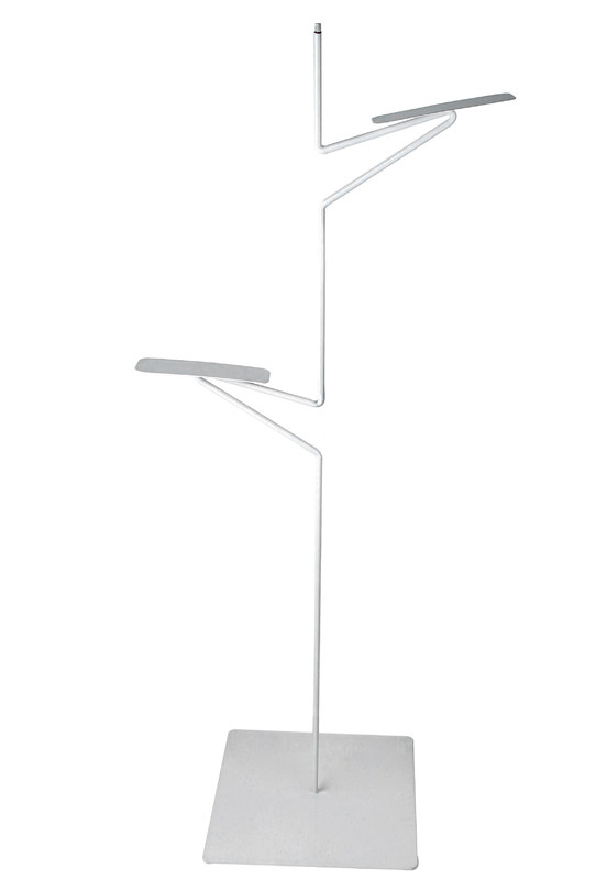 Clear Desk POS Sign Holder Display Stand With Two Wire Clips For Poster